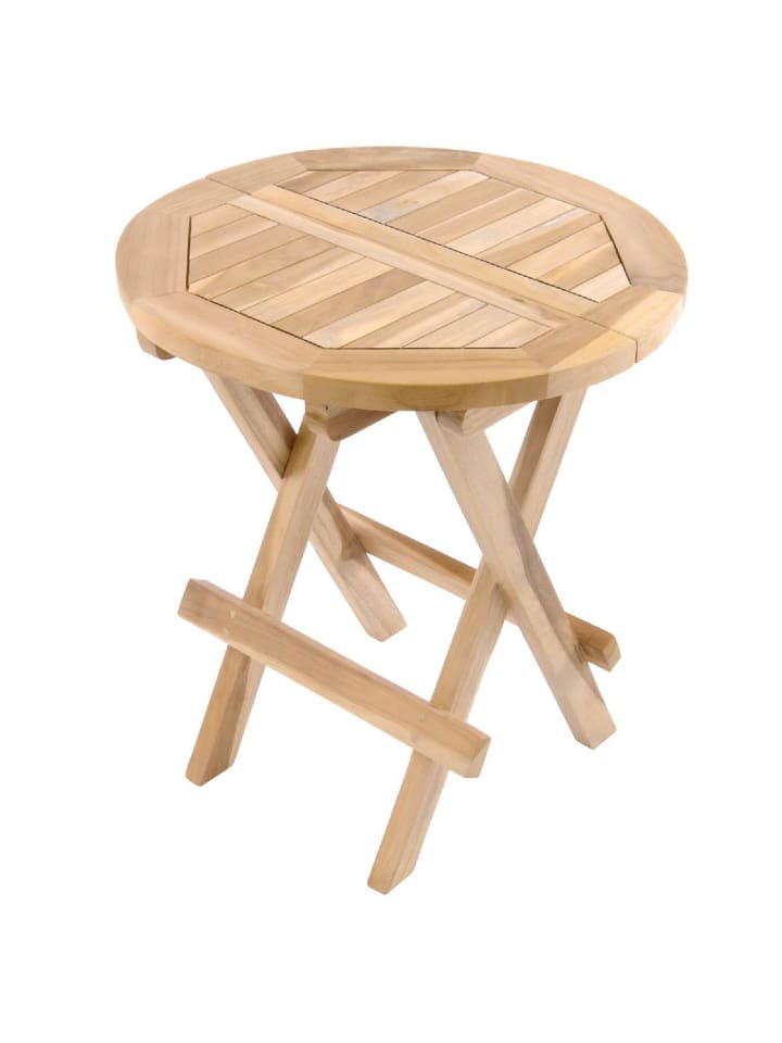 Beistelltisch Blumen Hocker Tisch Teakholz in Braun