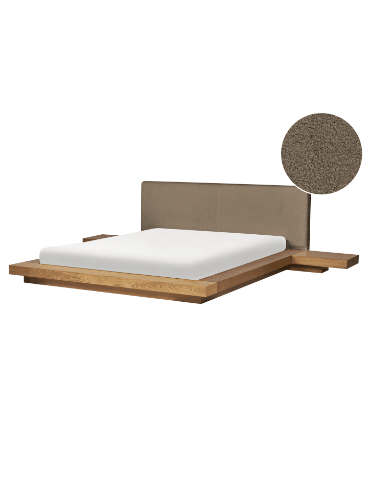 4-tlg Doppelbett ZEN in Braun/Beige