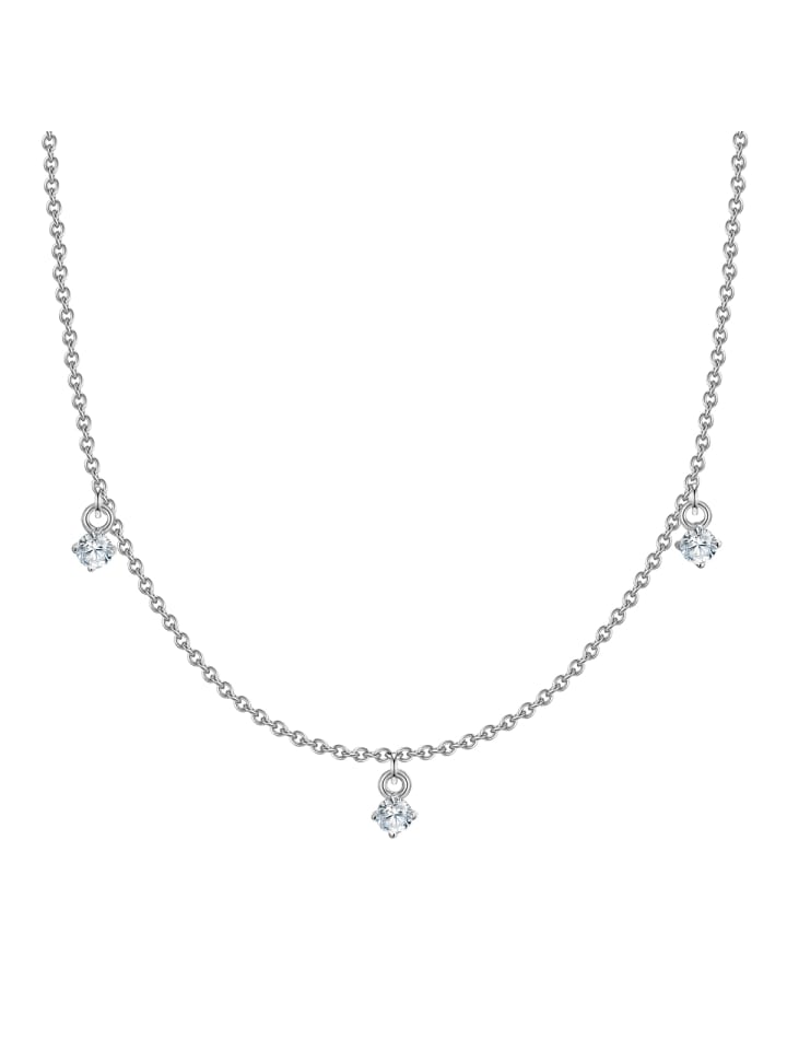 Halskette aus Sterling Silber mit Topas in silber