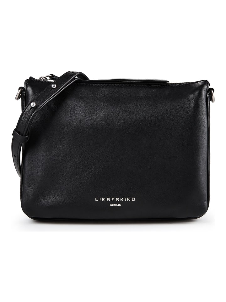 Nina Umhängetasche M Leder 25 cm black
