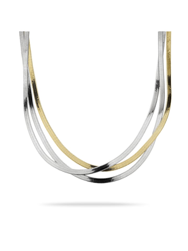 Halskette Snake-Chain in bicolor