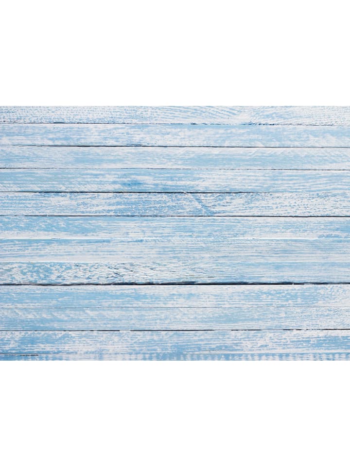 Tischsets I Platzsets abwaschbar - Blaue Holzbretter im Vintage-Look - aus erstklassigem Vinyl (Kunststoff Ð BPA-frei) - 4 Stück - 44 x 32 cm - rutschfeste Tischdekoration