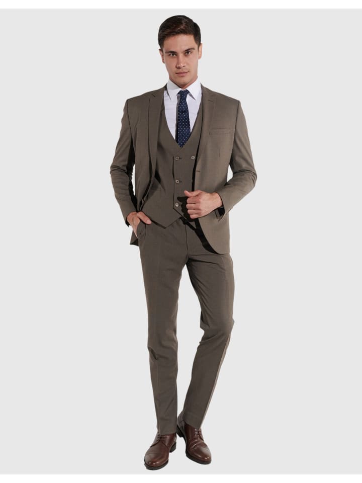 Anzug in taupe