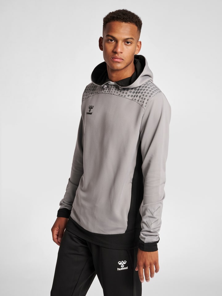 Verstellbare Taille Kapuzenpullover Hmllead Herren in GREY MELANGE