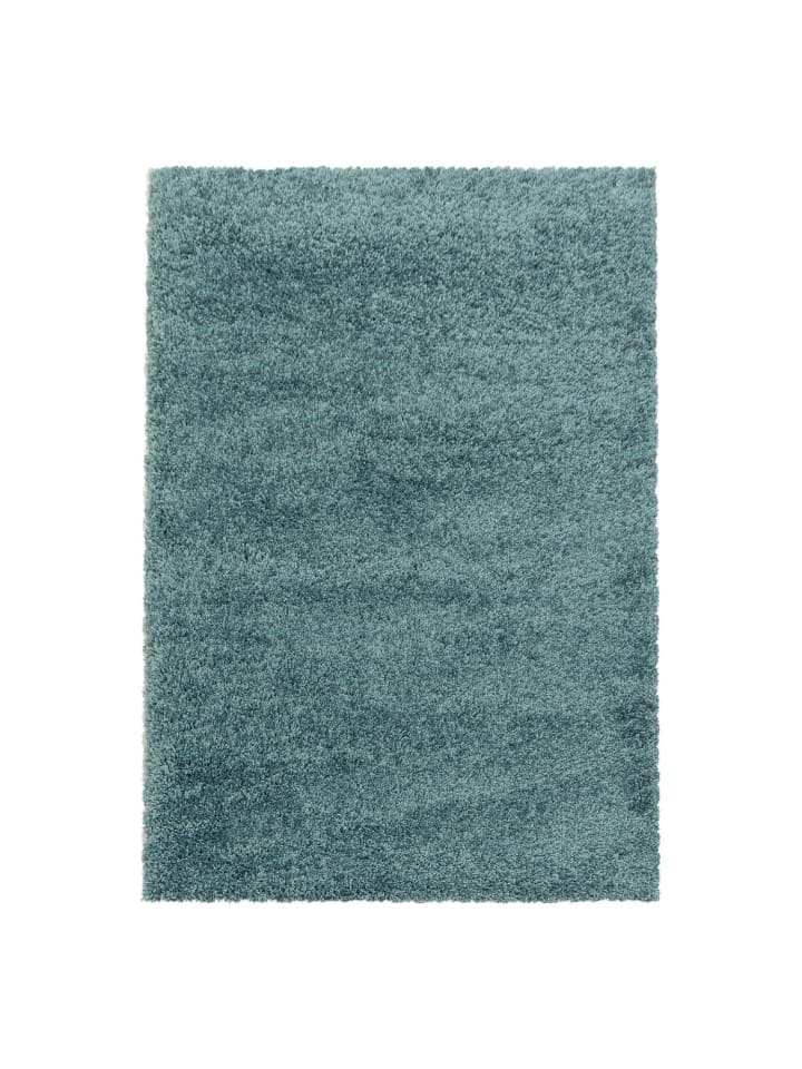Hochflor Teppich Sima in Blau