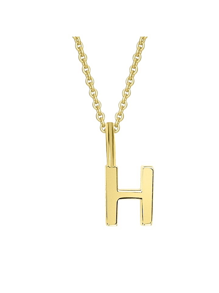 Buchstabe H Buchstaben Anhänger aus 333 Gelbgold in gold