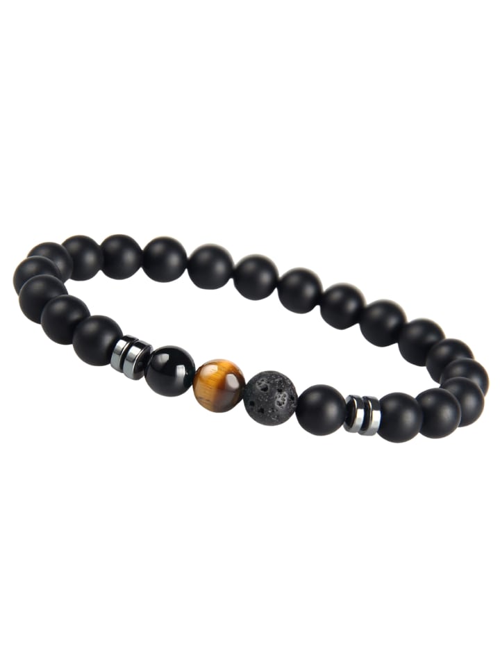 Perlenarmband in Braun