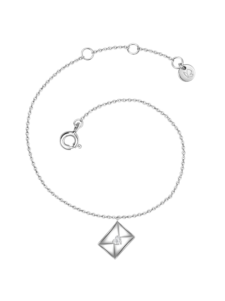 Armband Kuvert aus Sterling Silber mit Zirkonia in silber
