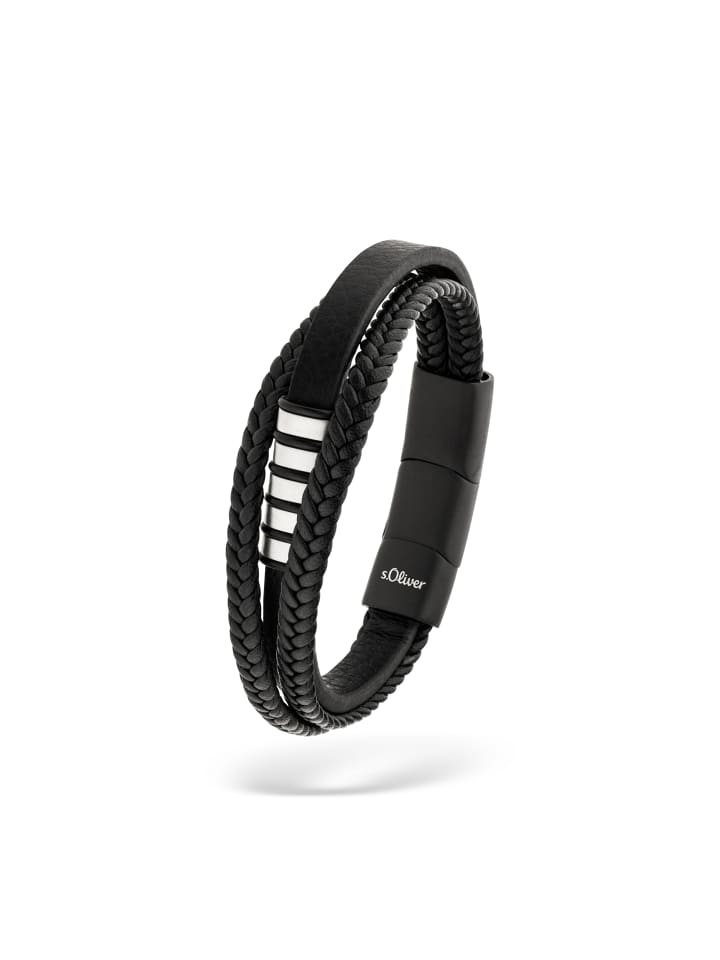 Armband Leather Bracelet in schwarz