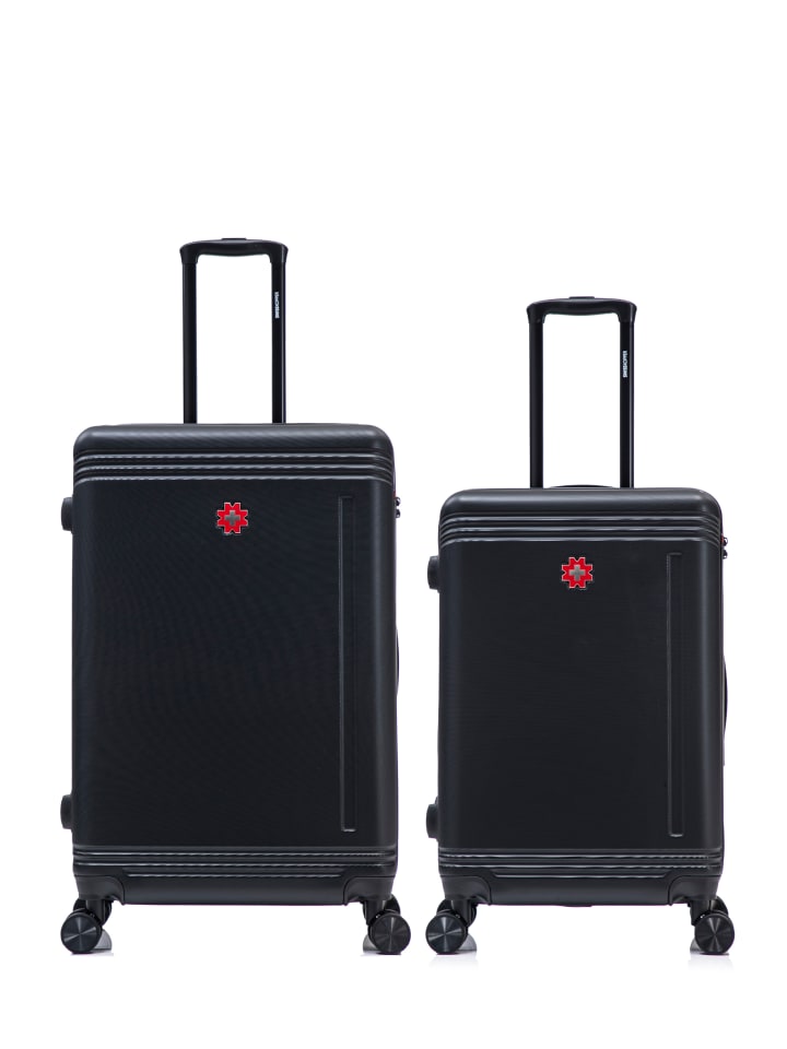 2 tlg. Kofferset GSTAAD in Schwarz (99L/67L)