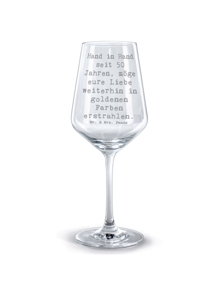 Weinglas Spruch 50. Hochzeitstag Goldene Hochze... in Transparent