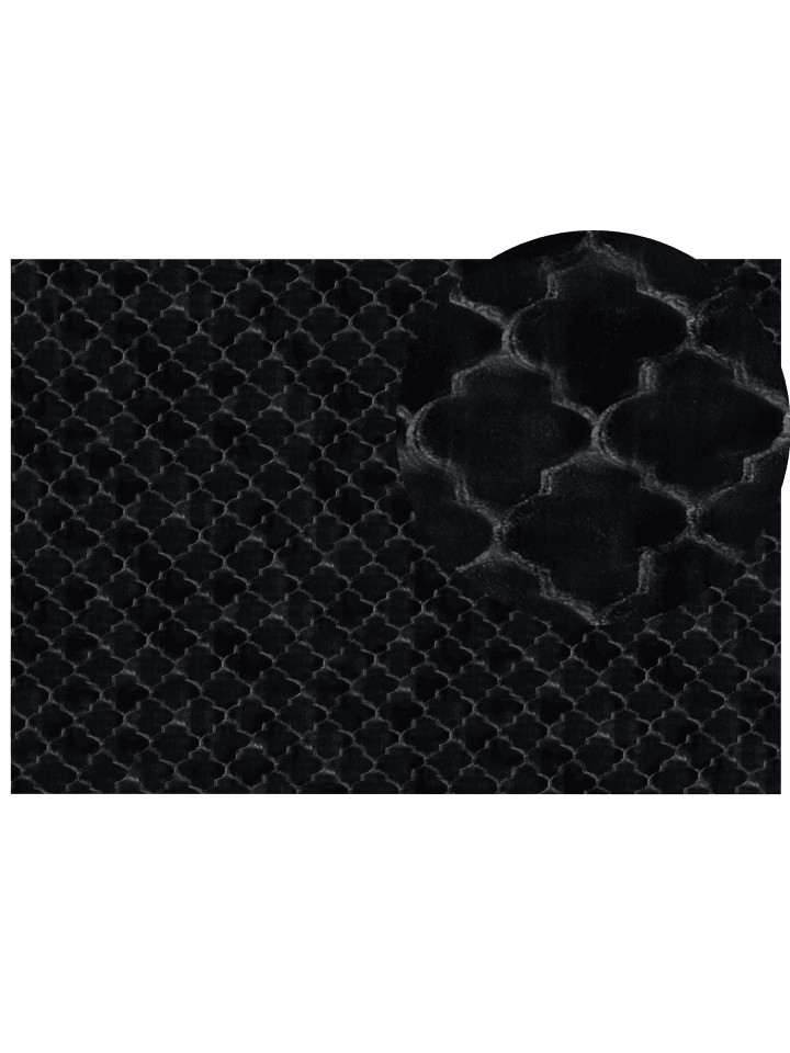Shaggy GHARO in Schwarz - (W) 160 x (L) 230 cm