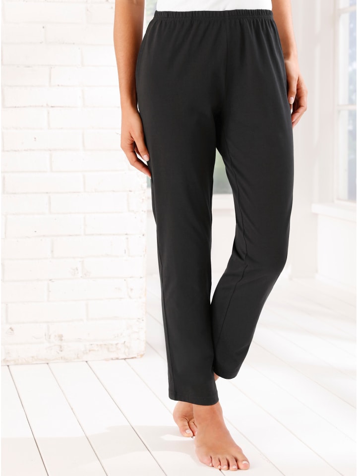 Doppelpack Jerseyhosen in schwarz + grau-meliert