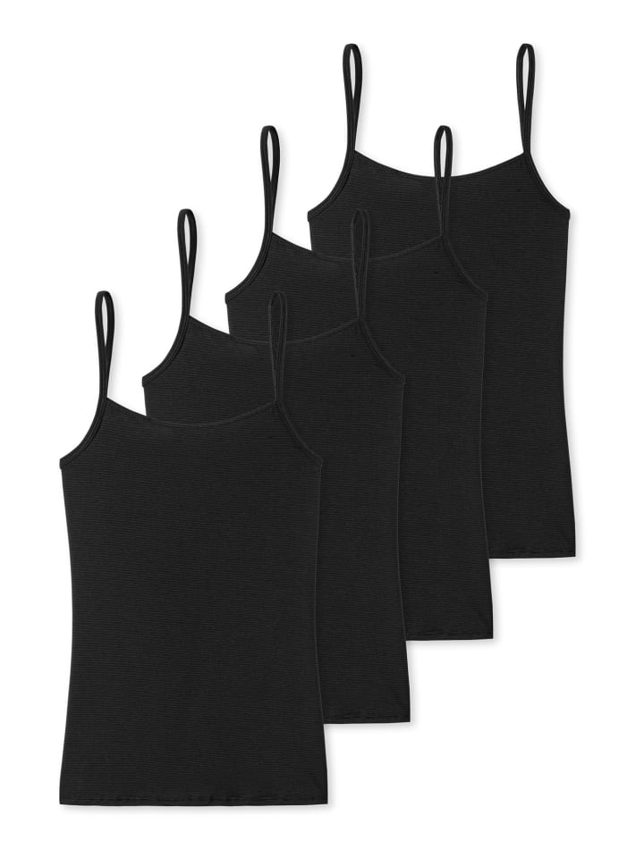 Spaghettitop Modal Essentials in Schwarz