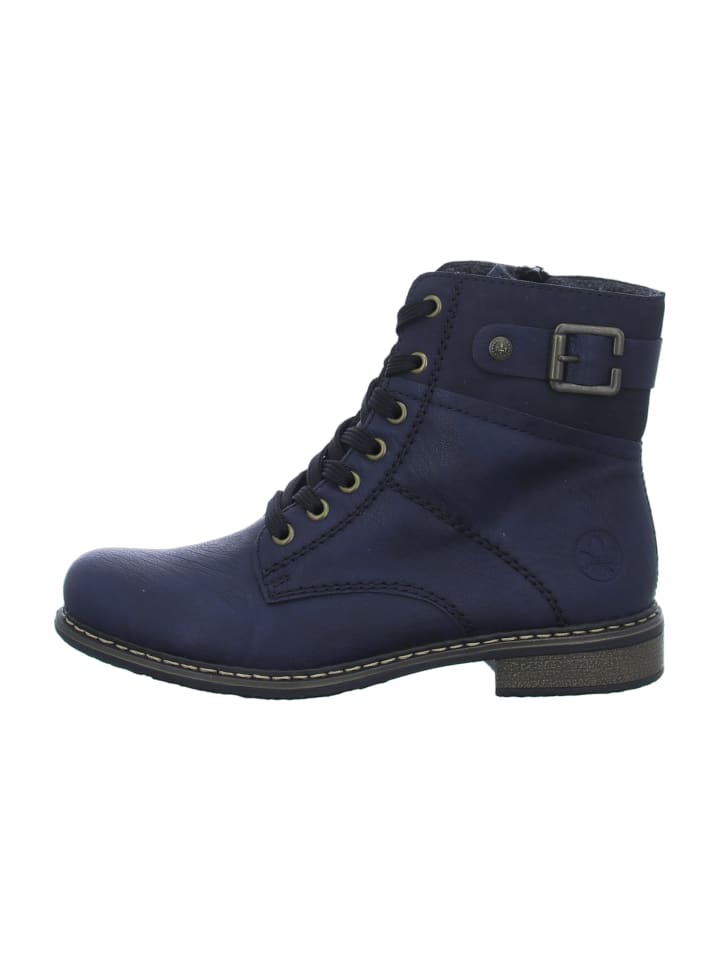Schnürstiefeletten in Blau