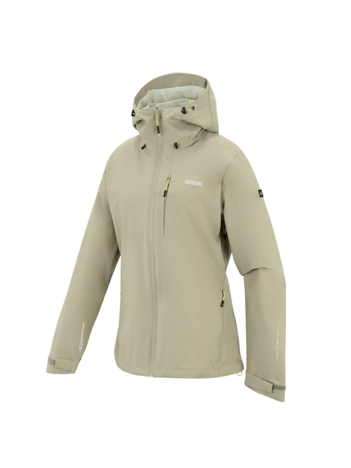 Wanderjacke Oklarna Wasserdicht in beige