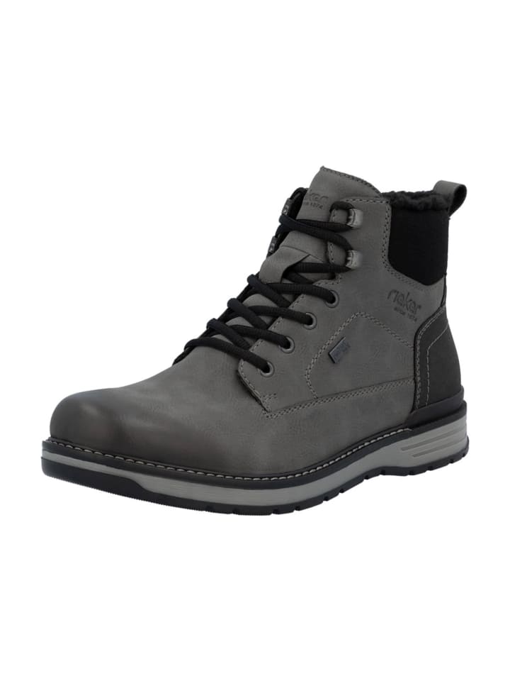 Schnürstiefeletten in Grau