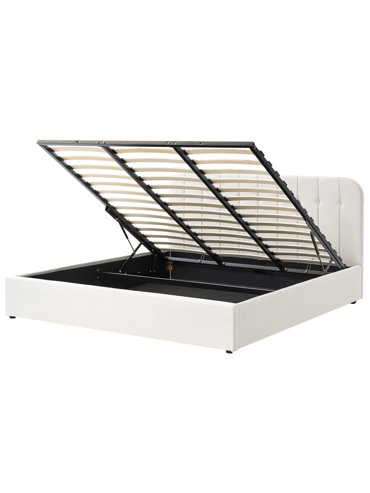 3-tlg Doppelbett CHALLANS in Weiß/Schwarz