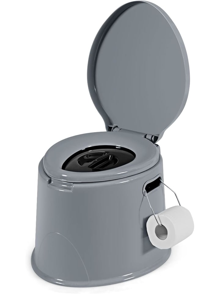 Campingtoilette in Grau