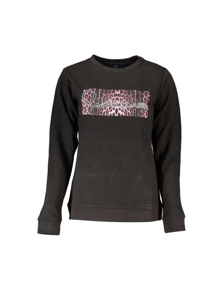 Schwarz Baumwolle Damen Sweatshirt