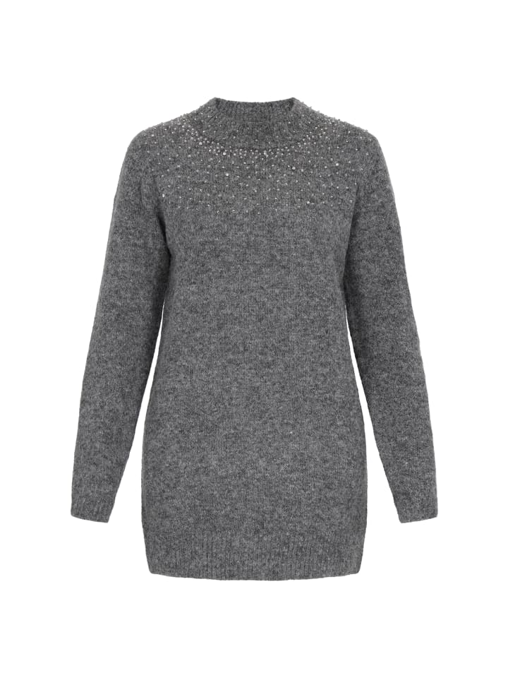 Women Sweater in dark grey melange