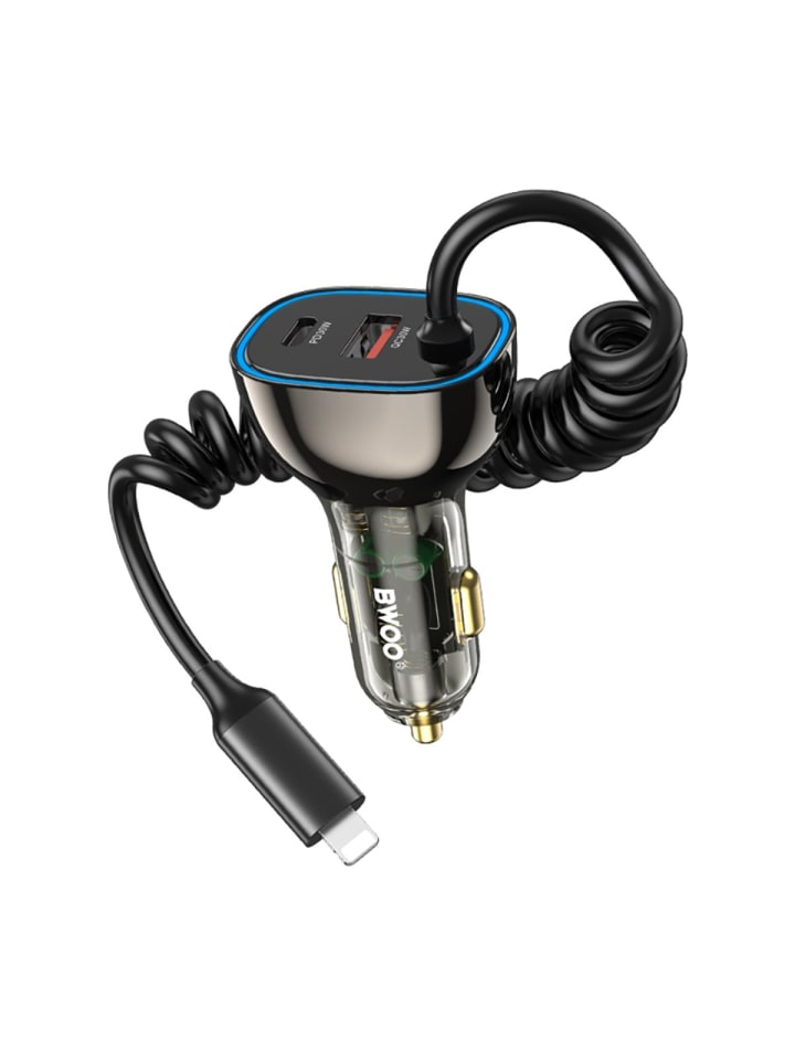 BWOO CC96L 30W PD Kfz-Ladegerät 1x USB-C 1x USB-Anschluss mit