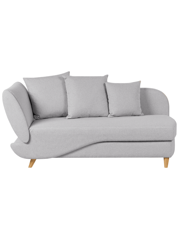 Chaiselongue MERI in Grau/Braun - (W) 155 x (H) 76 x (L) 69 cm linksseitig