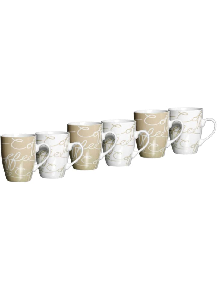 6er Set Kaffeebecher Cornello in Bunt 250 ml