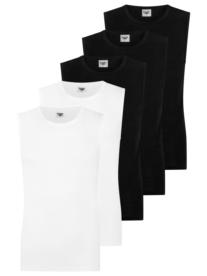 Unterhemd / Tanktop Classic in Schwarz / weiß