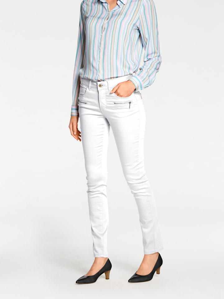 Bauchweg-Jeans in weiß