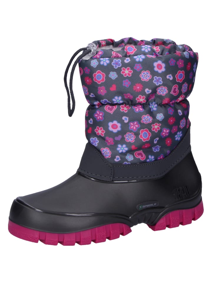 Kinder-Winterstiefel Maja gefüttert in grau in grau
