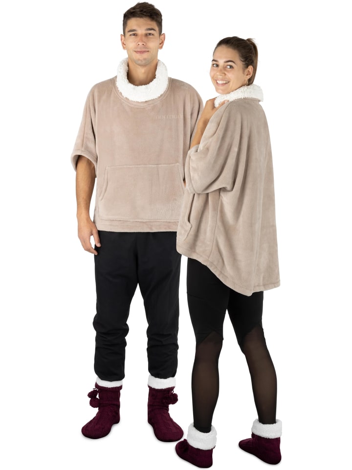 Weicher Oversize Kuschelpullover in Beige