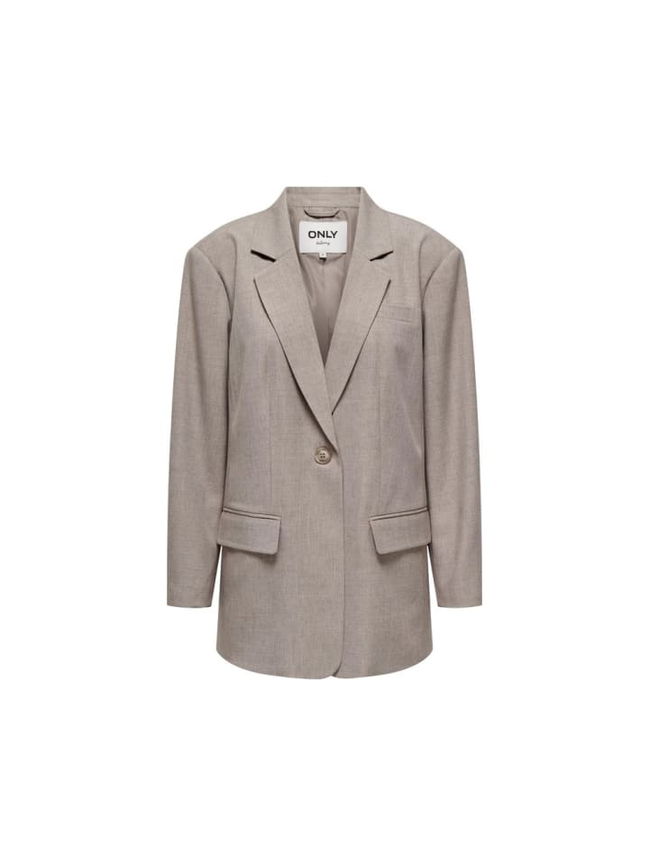 Beige Polyester Blazer