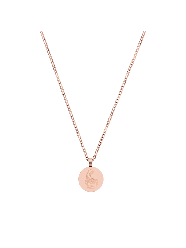 Kette mit Anhänger Edelstahl, IP Rose in Roségold