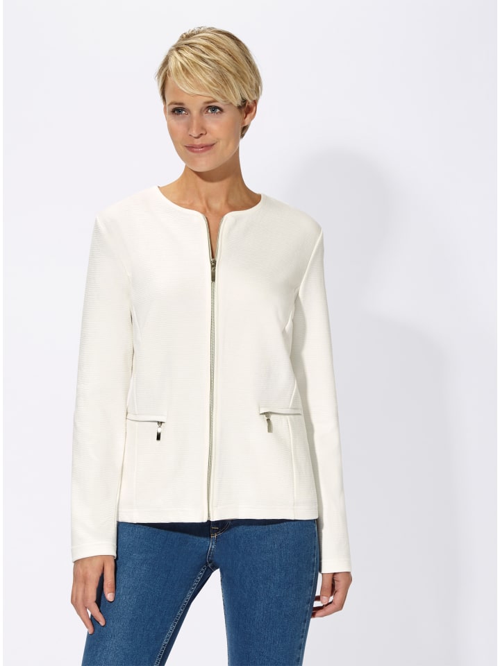 Jersey-Blazer in weiß
