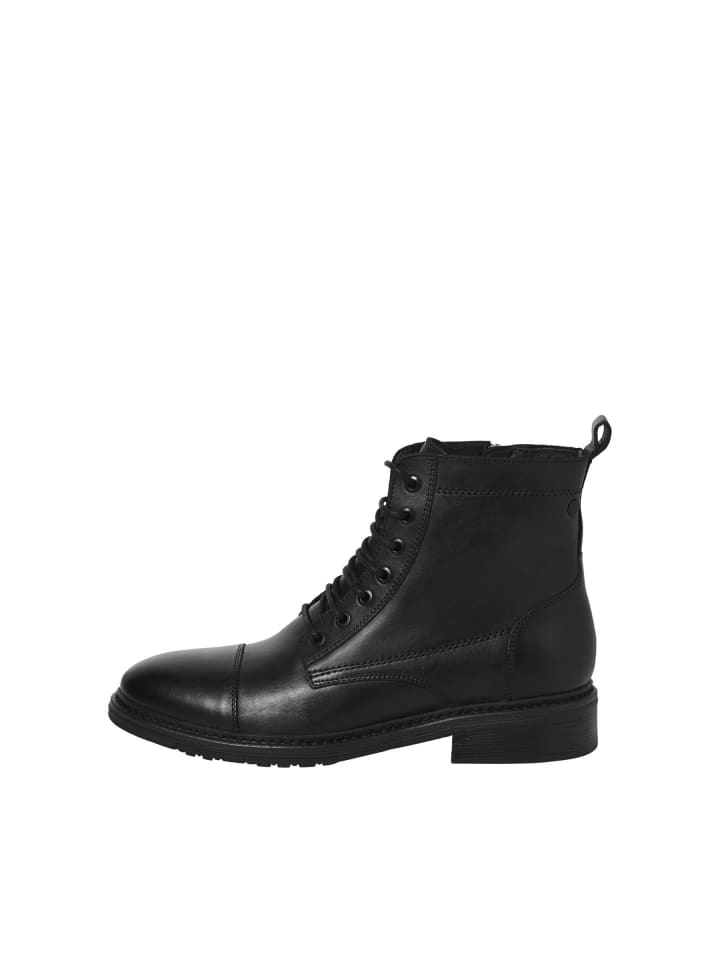Schnürstiefel in Black