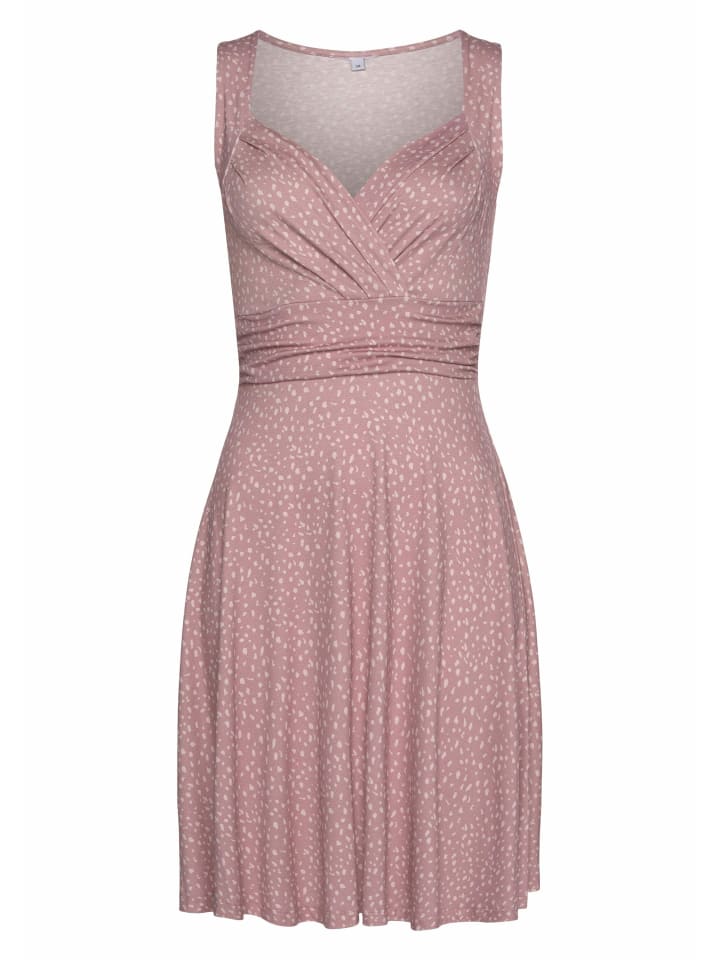 Jerseykleid in rose-mauve-bedruckt