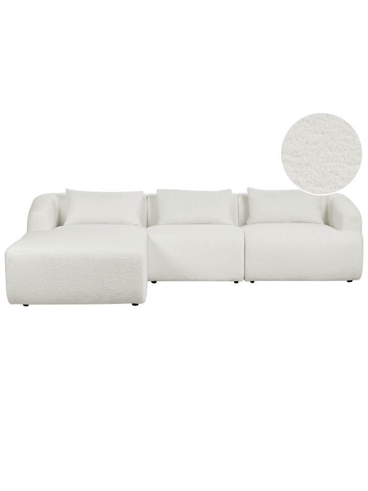 4-tlg 3-Sitzer Sofa SVANSELE in Weiß rechtsseitig