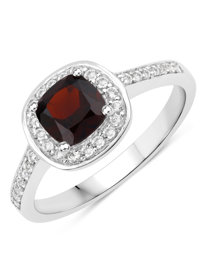 Ring aus Sterling Silber aus Granat in silber