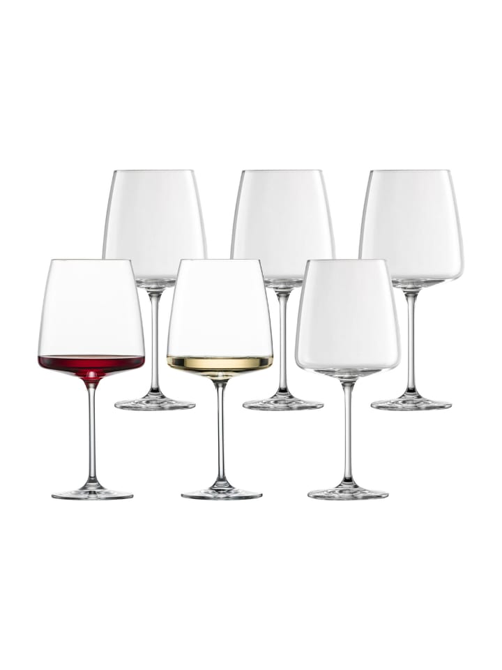 6er Set Weingläser Vivid Senses in 710 ml in transparent