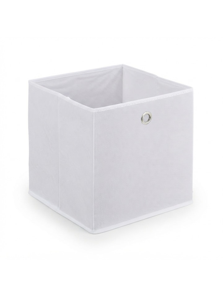 4 x Aufbewahrungsbox in Weiß - (B)30 x (H)30 x (T)30 cm