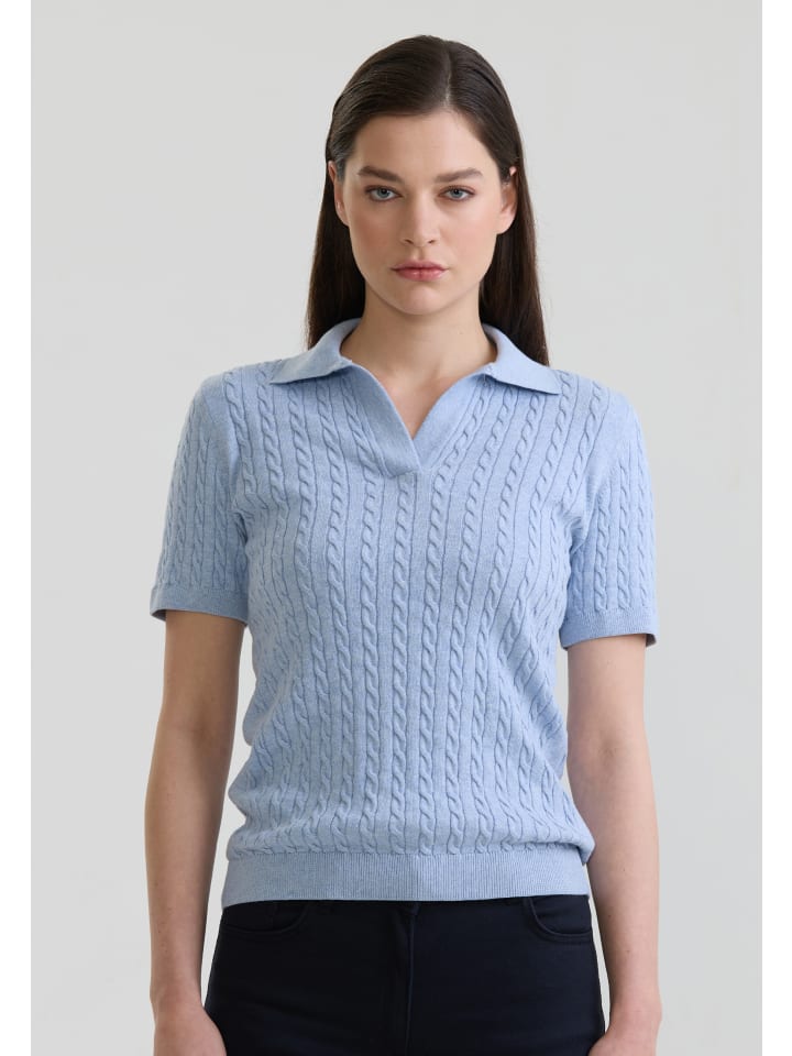 Polo Shirt Kurzarm in Blau