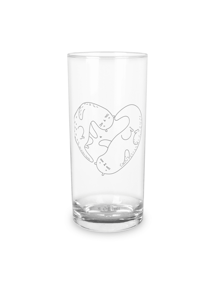 Wasserbecher Otter Herz ohne Spruch in Transparent