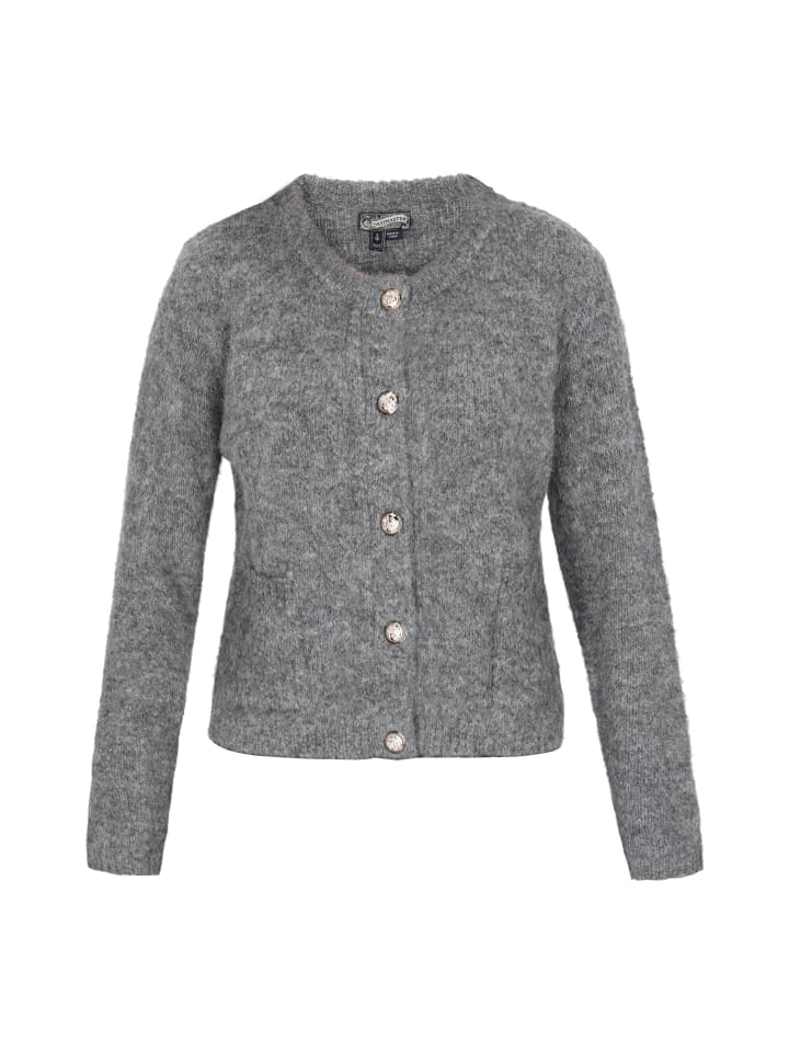 Women Cardigan in grey melange