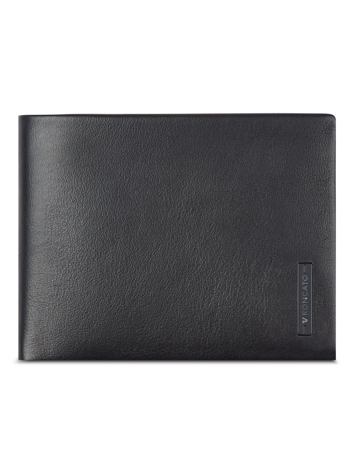 Detroit Geldbörse RFID Schutz Leder 12 cm nero