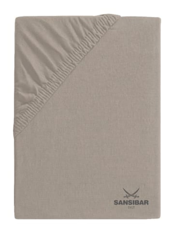 Topper-Spannbettlaken "Sansibar" in Taupe