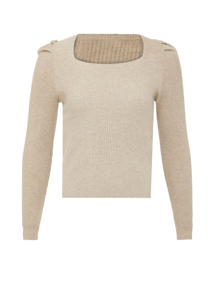 Women Strickpullover in Dunkelbeige