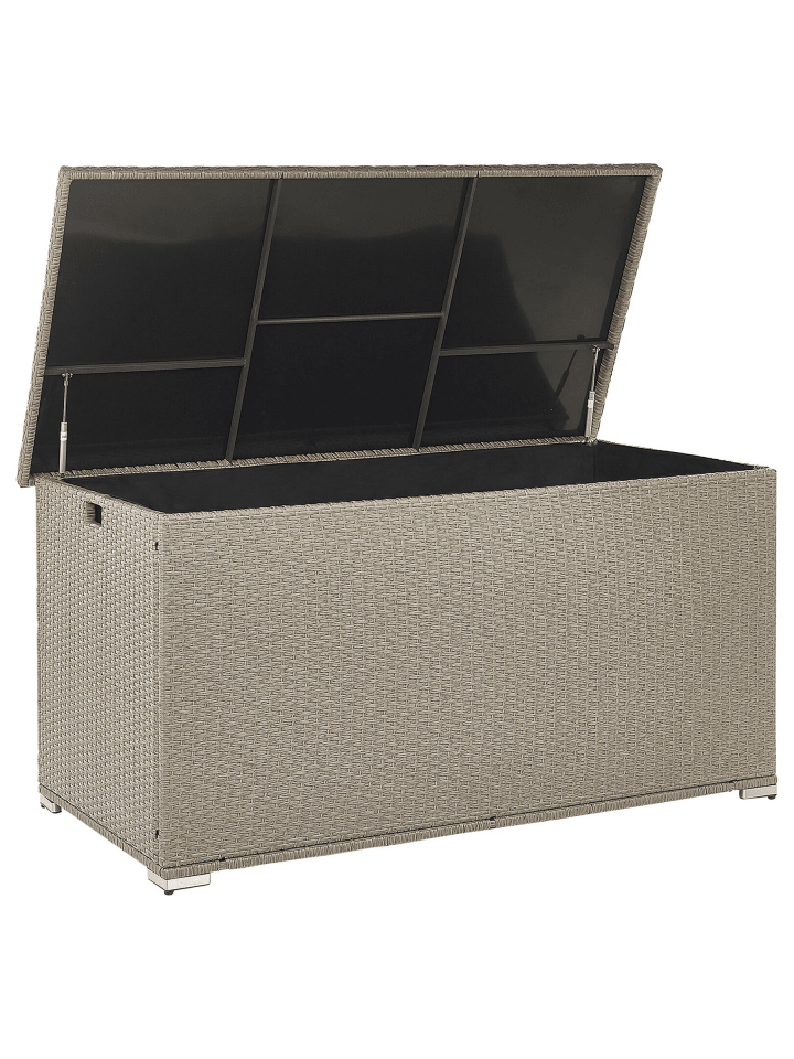 Truhe MODENA in Naturfarben/Grau/Beige - (W) 155 x (H) 80 x (L) 75 cm