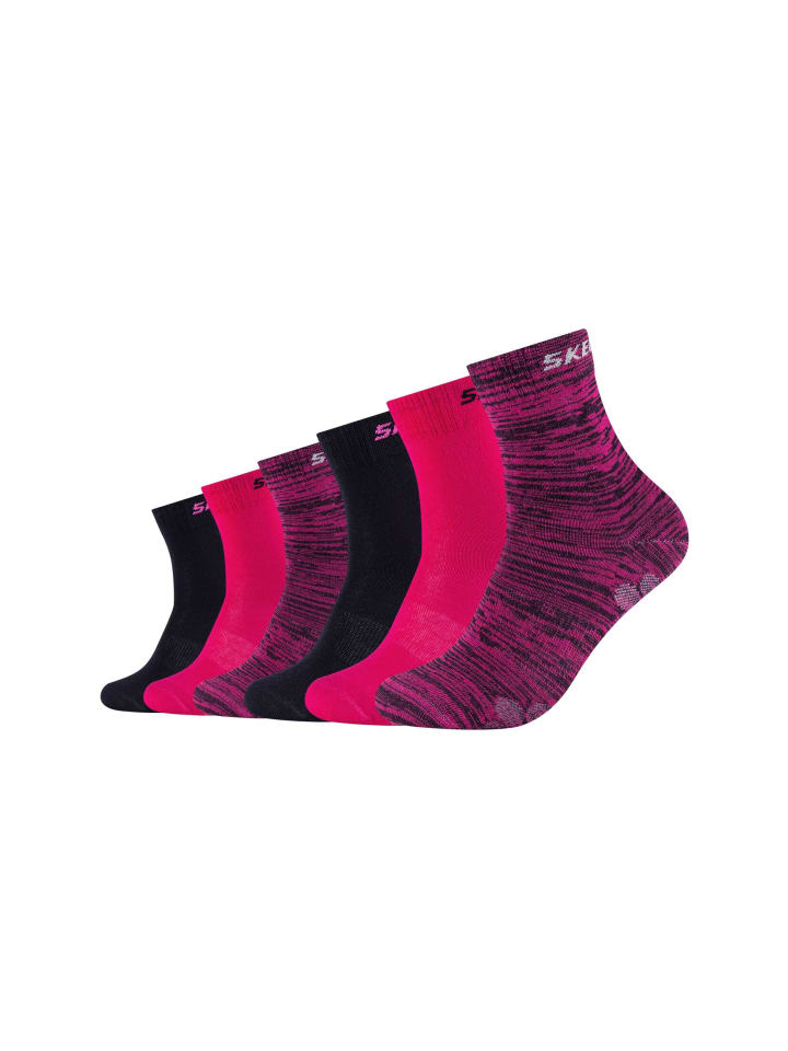 | pink ventilation Pack mouliné Skechers 6er glow in Socken günstig limango mesh kaufen