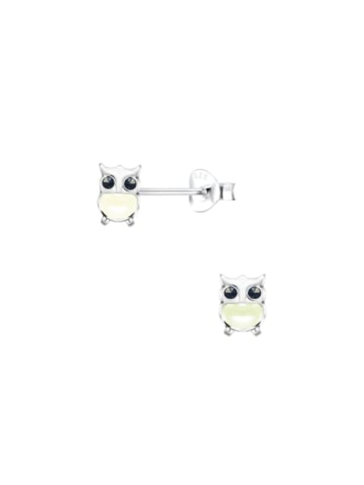 Ohrstecker EULE MUSCHELPERLMUTT weiß, 2-tlg.